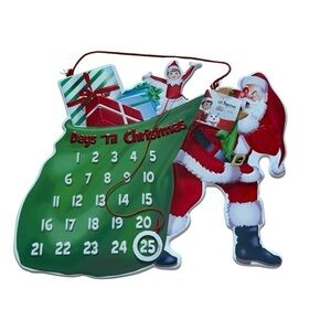 Elf on the Shelf Metal Advent Calendar NEW Countdown to Christmas Hanging